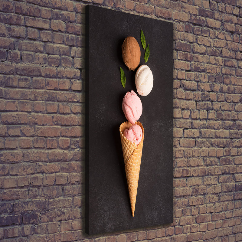 Ice cream in a wafer 1 Piece Wrapped Canvas Wall Art