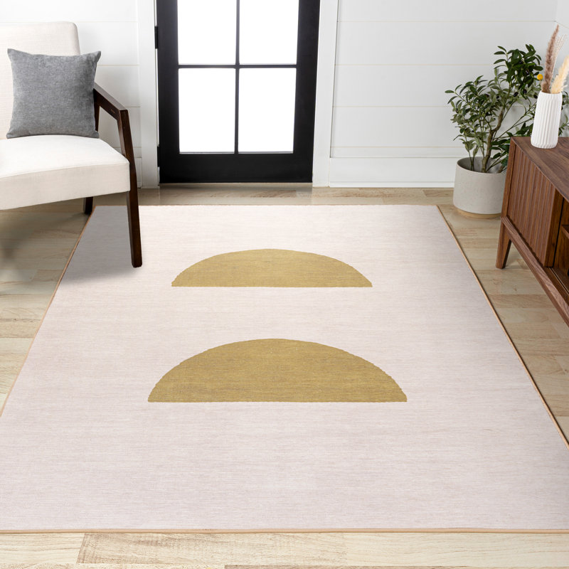 Tapis crème / mousse Ashaunti, Rectangle 2 pi 11 po x 5 pi
