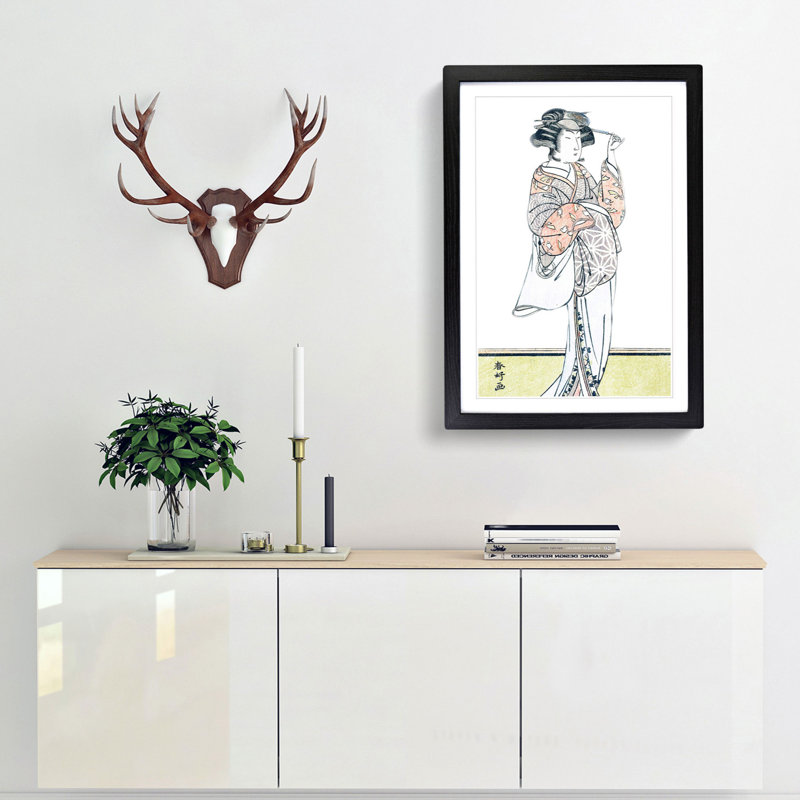 Iwai Hanshiro IV by Katsukawa Shunsho - Framed Print, 36cm H x 27cm W x 2cm D, Black Framed