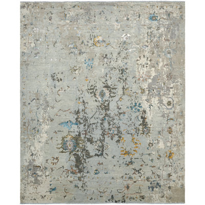 Illusion Weave Handmade Wool Abstract Area Rug