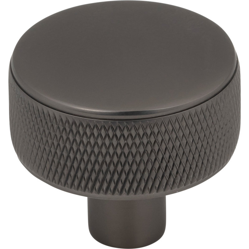 Burnham Round Knob 1 1/4 Inch Honey Bronze, Ash Gray