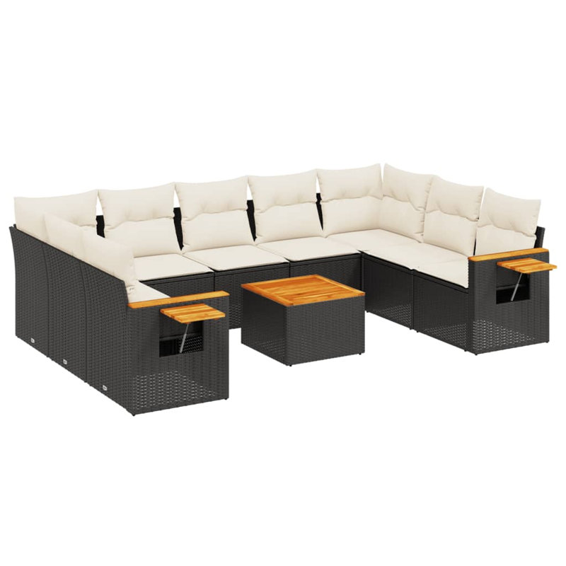 Grand canapé modulaire en rotin PE Vidaxl
