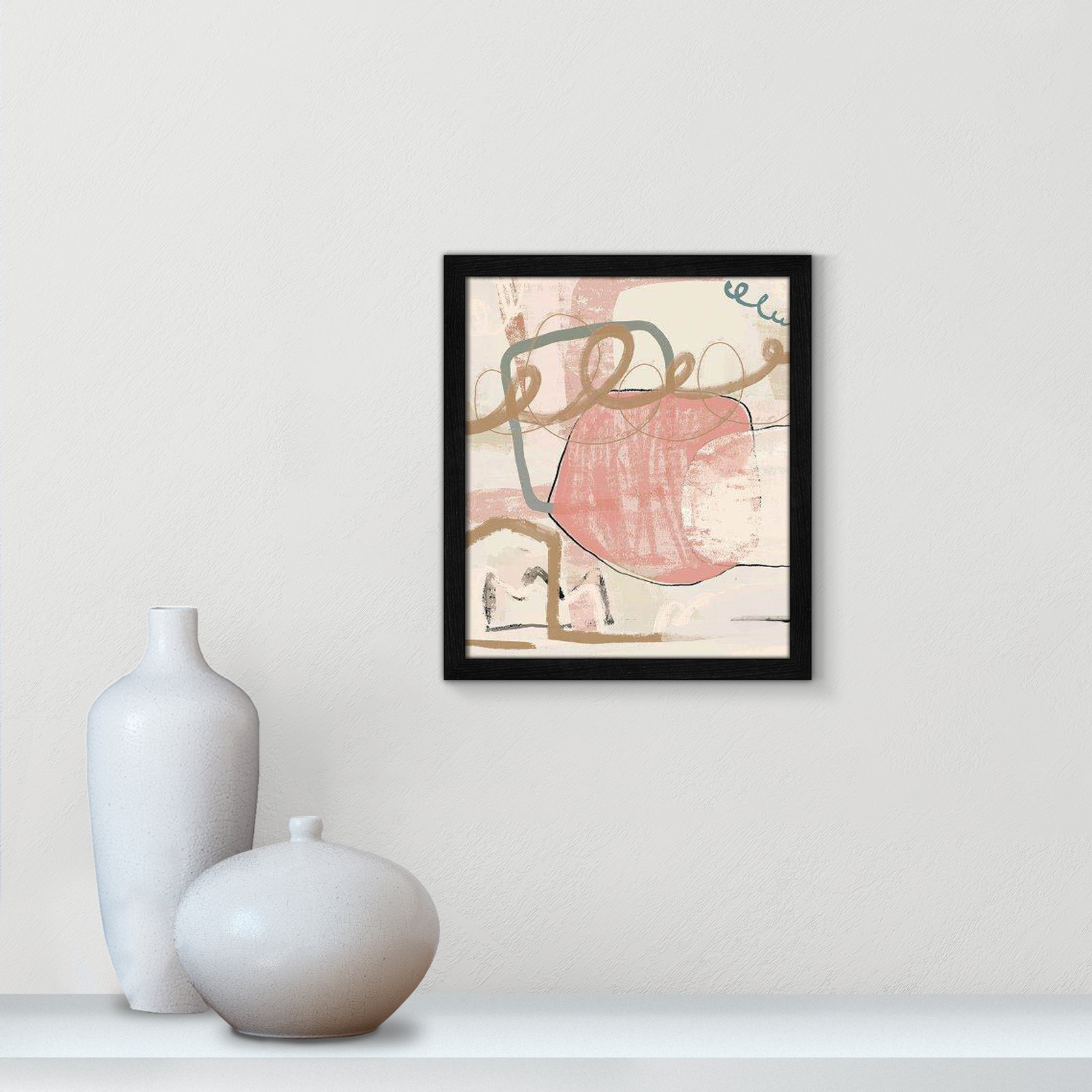 Delightful Spring Colors by Leah Straatsma, 15" H x 13" W x 0.75" D, Black Slim Unmatted Picture Framed