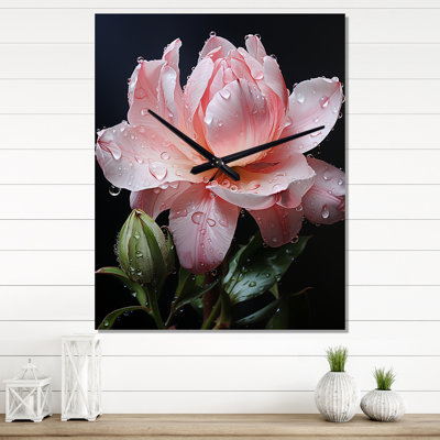 Horloge murale rose