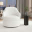 Fauteuil baquet de rangement pivotant à 360 ° blanc, style rembourré pour le salon - élégant et pratique