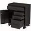 Armoire de rangement mobile avec compartiment verrouillable et 4 tiroirs