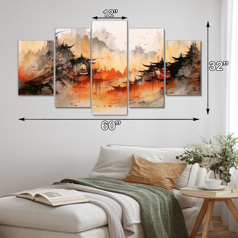 Impression sur toile - 5 panneaux Majestic