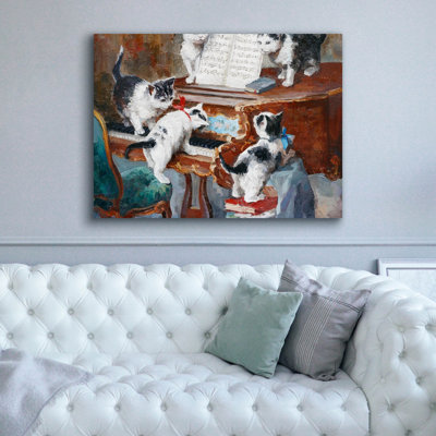 'Kittens Playing Piano' by Epic Portfolio, Canvas Wall Art