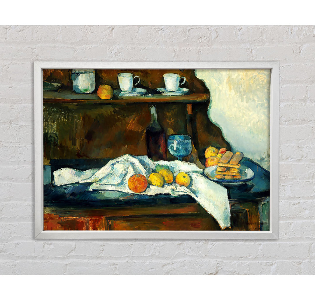 Cezanne Das Buffet - Einzelner Bilderrahmen Kunstdrucke auf Leinwand