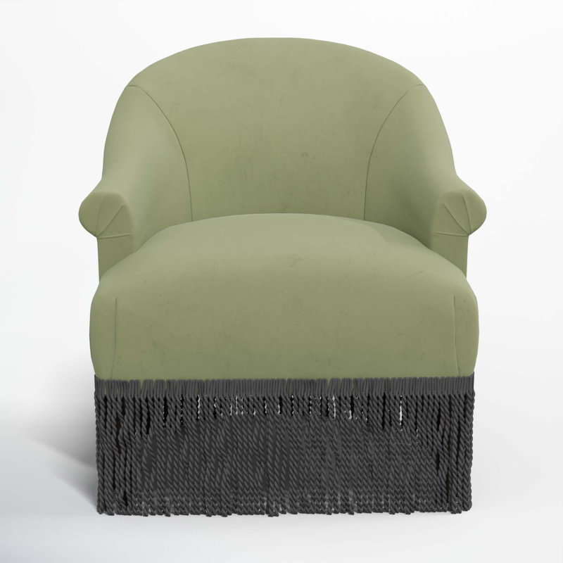 Callie Upholstered Wingback Chair, Black, Classic Spring Velvet