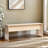 Modern Farmhouse Rectangular Wooden Entryway Bench-369536416