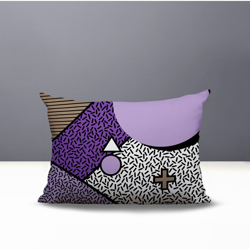 Coussin lombaire réversible intérieur / extérieur Zestra, Rectangle H 18 po x l 25 po, Mauve
