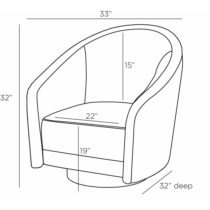 Aljona Swivel Barrel Chair