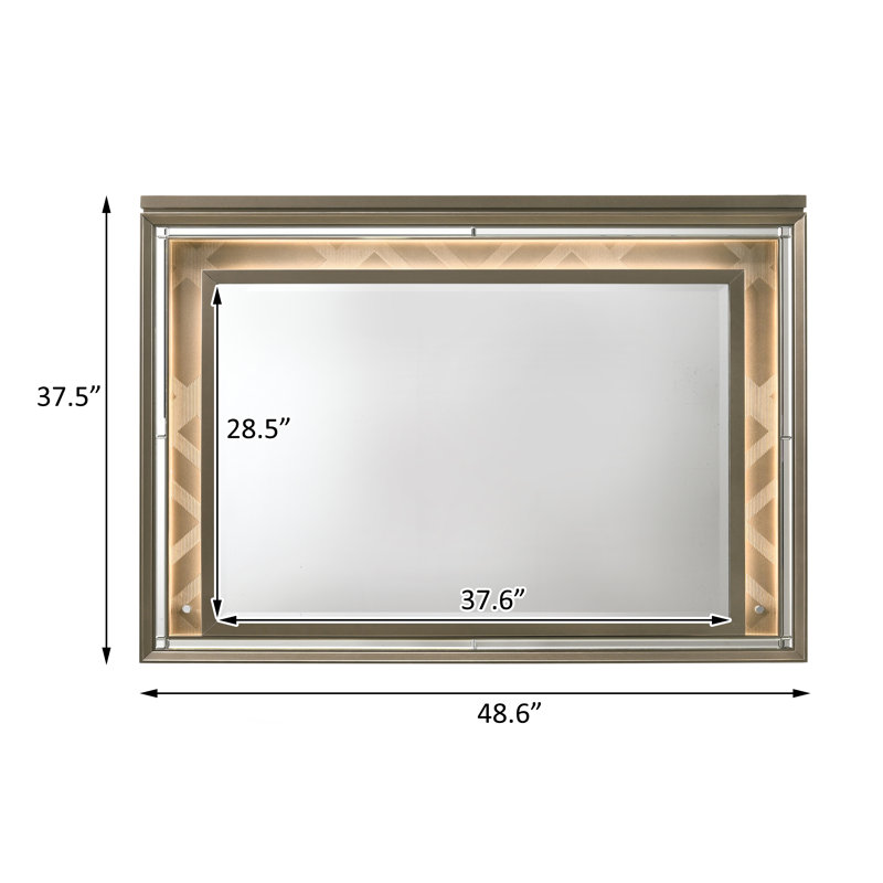 Miroir de commode lumineux Myiah