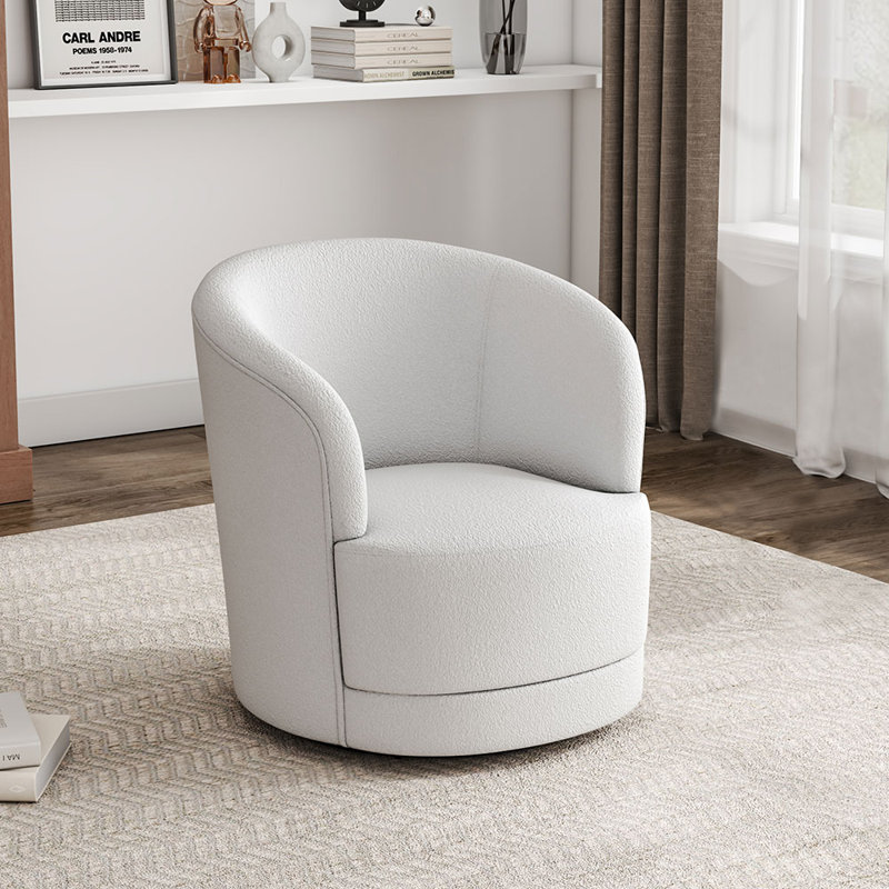 Anazia Upholstered Swivel Armchair