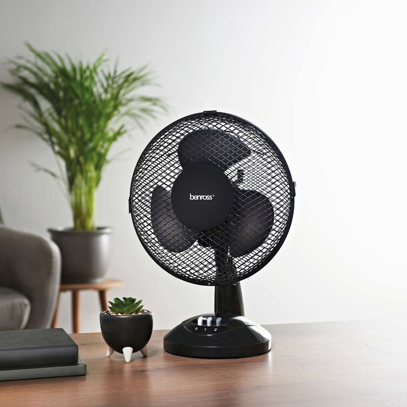 Symple Stuff 27.5" Oscillating Pedestal/Standing Fan, Black