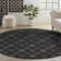 Adianey Red Barrel Studio Easy Care Trellis Charcoal/Black Indoor/Outdoor Area Rug