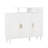 Shoe Cabinet With Adjustable Shelves, Solid Wood Legs, Arched Doors And Drawer, Storage Sideboard For Entryway, Living Room-59177733
