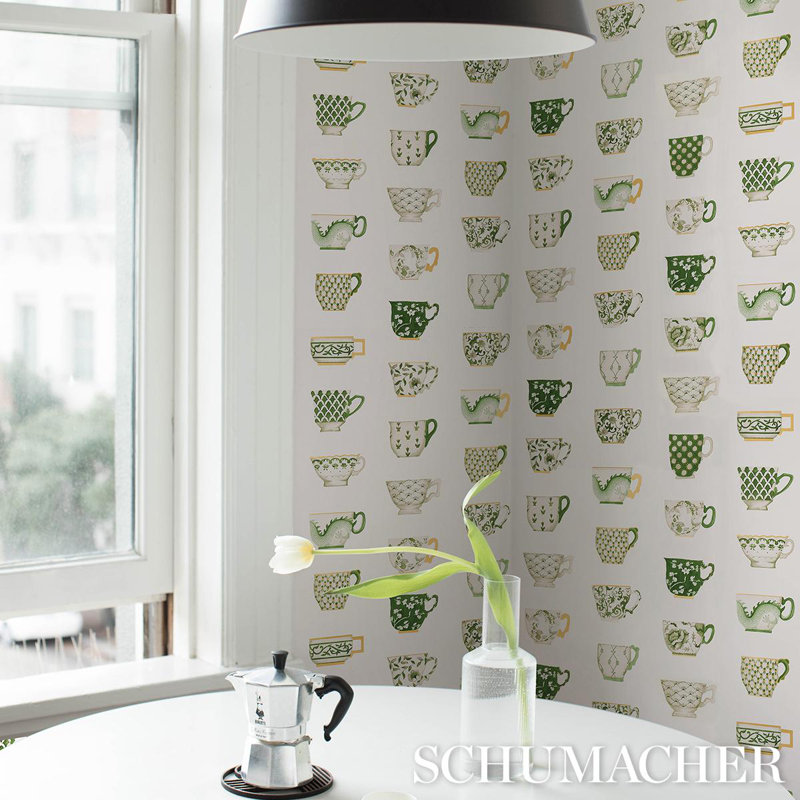Onie's Teacups Wallpaper, Ink