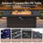 5-Person Outdoor Patio Conversation Rattan Seating Group With 50000BTU Fire Pit Table,2 Swivel Chair and Beige Cushions-1518263903
