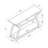 Curvy Leg Entryway Console Table with Two Shelves - White Oak Finish