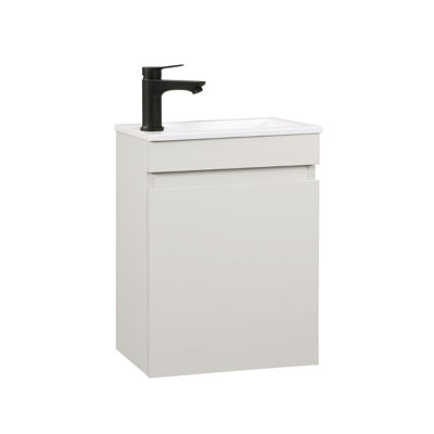 Single Bathroom Vanity with Integrated Resin Basin