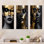 «Black and Gold Gilded Woman Photo I», ensemble de 3 reproductions d'art sur toile