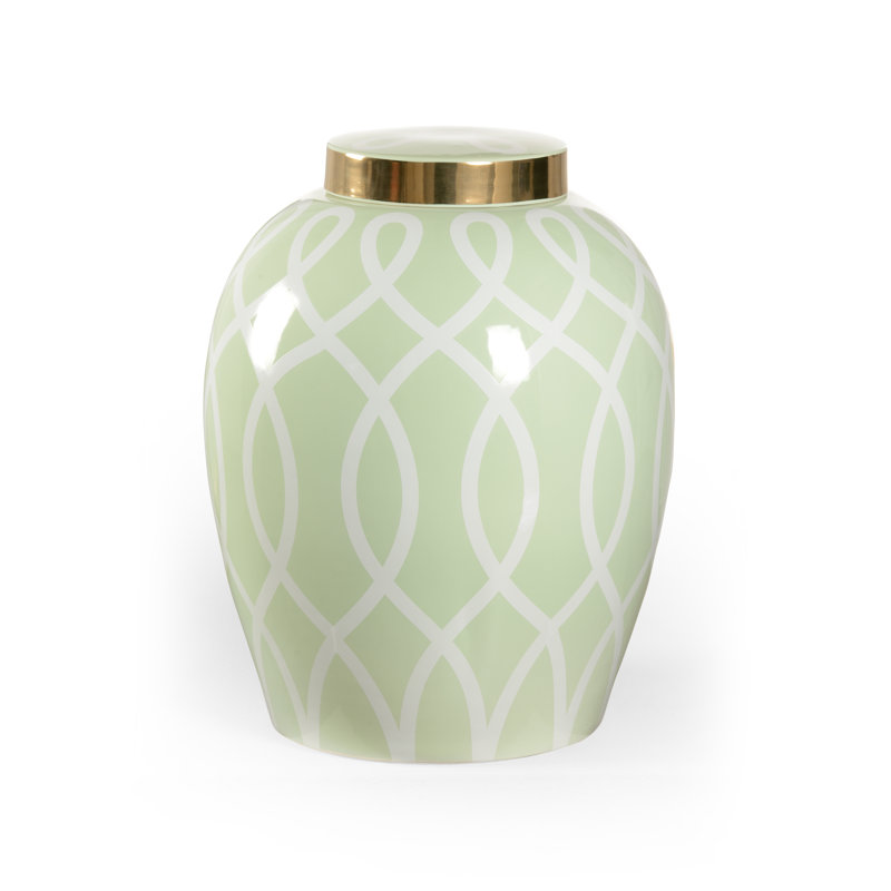 «Sarah Jar» par Shayla Copas, Vert clair / or
