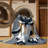 Washable Gray Wolf Wildlife Area Rug-500623296