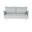 Causeuse en acier avec accoudoirs en corde tissée et table basse-84626025-84626024