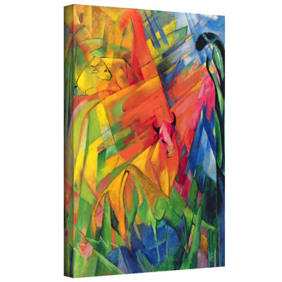 " Animals In A Landscape " by Franz Marc