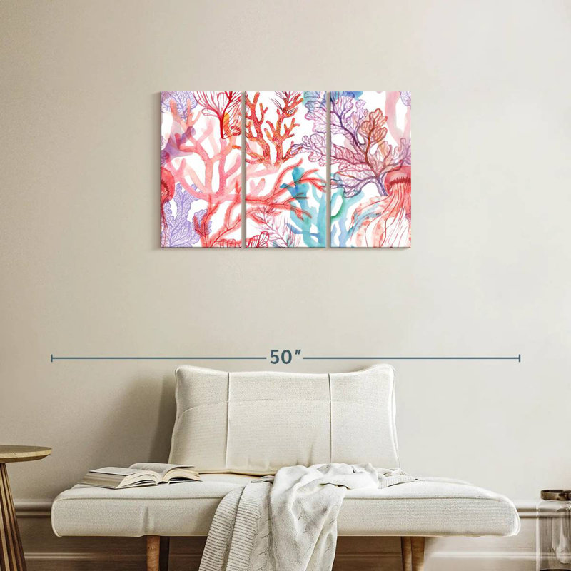 Brampt Corals, 20" H x 33" W