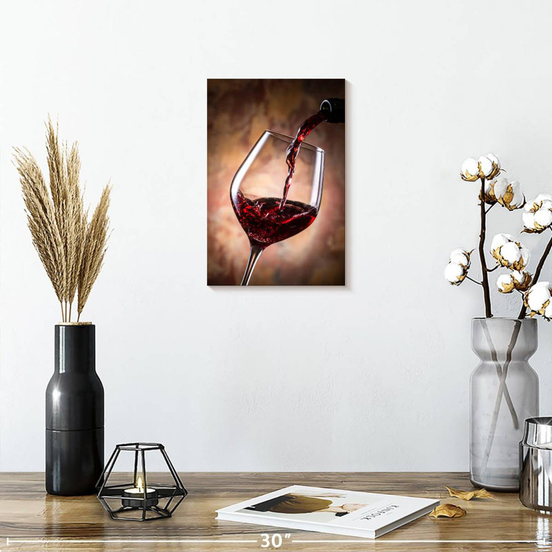 Yarlin - vin rouge en verre, H 12 po x l 8 po