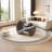 Dark grey curved negotiating sofa