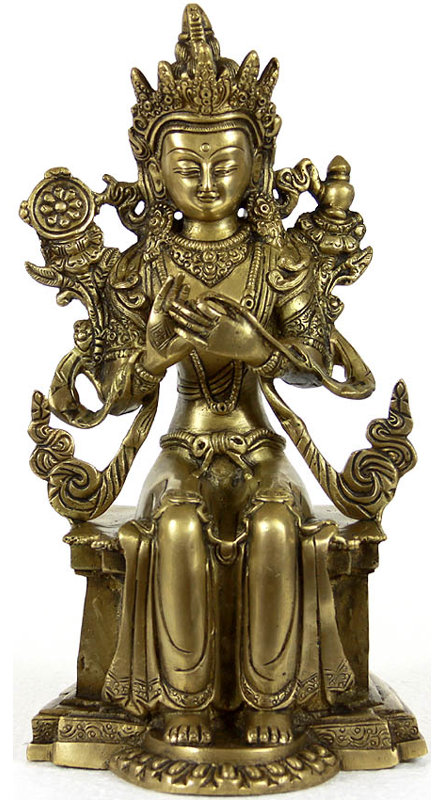 Divinité bouddhiste tibétaine Bhadrasana Maitreya