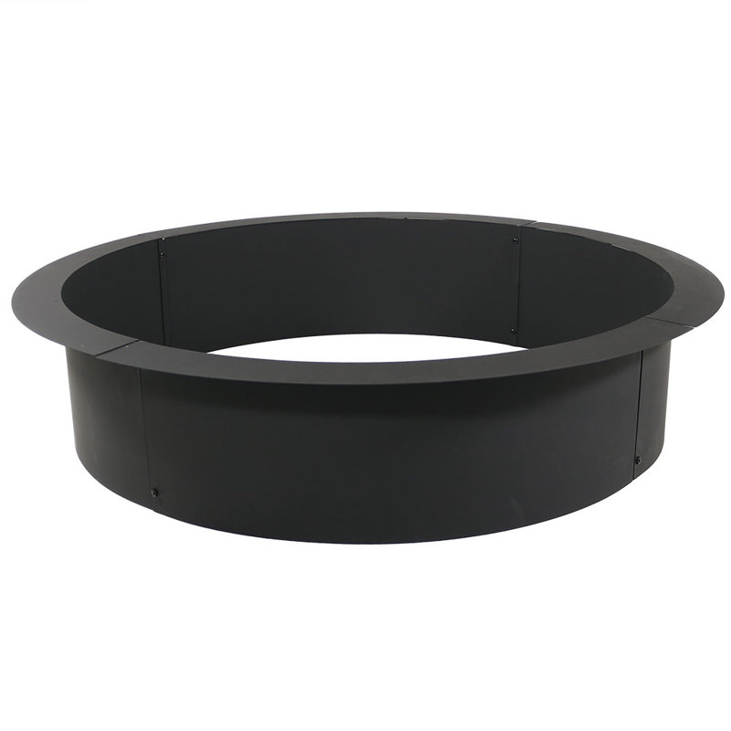 Hickman Heavy-Duty Round Steel Fire Pit Ring Insert - 27", 10" H x 33" W x 33" D