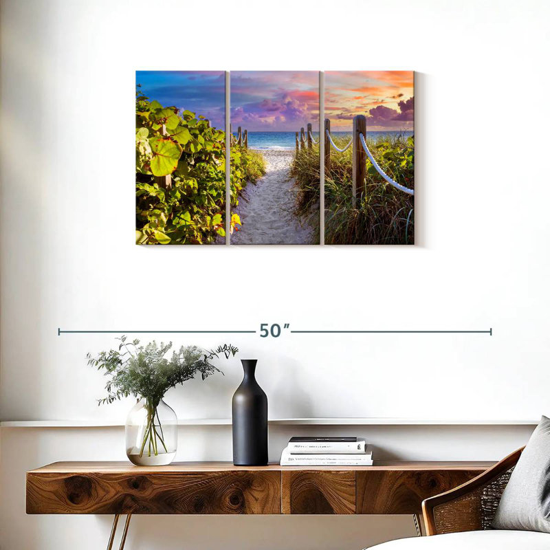 Gillard Sandy Path avec Seagrapes, Floride, H 20 po x l 33 po