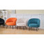 Fauteuil baril en velours 28,7 po de largeur-581122616