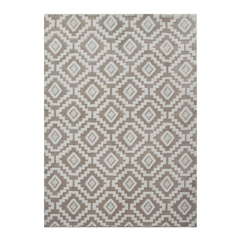 Charles Washable Shag Rug Tufted Area Rug With Non-Slip Backing, Rectangle 4' x 6', Brown