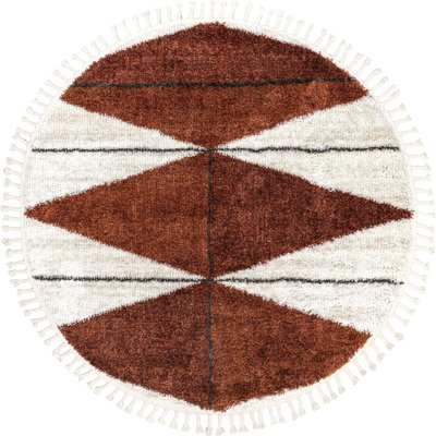 Shaggy Diamond Tassel Area Rug