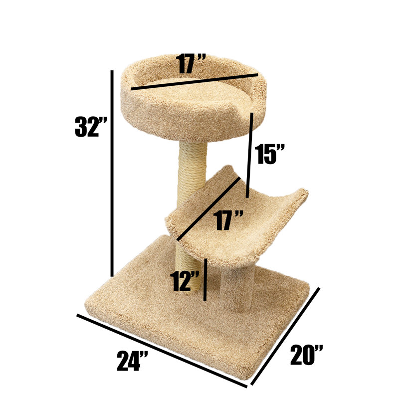 Arbre à chat 33" prestige kitty condo, Beige
