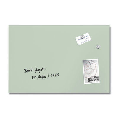 Artverum Wall Mounted Magnetic Glass Board 40cm H x 60cm W
