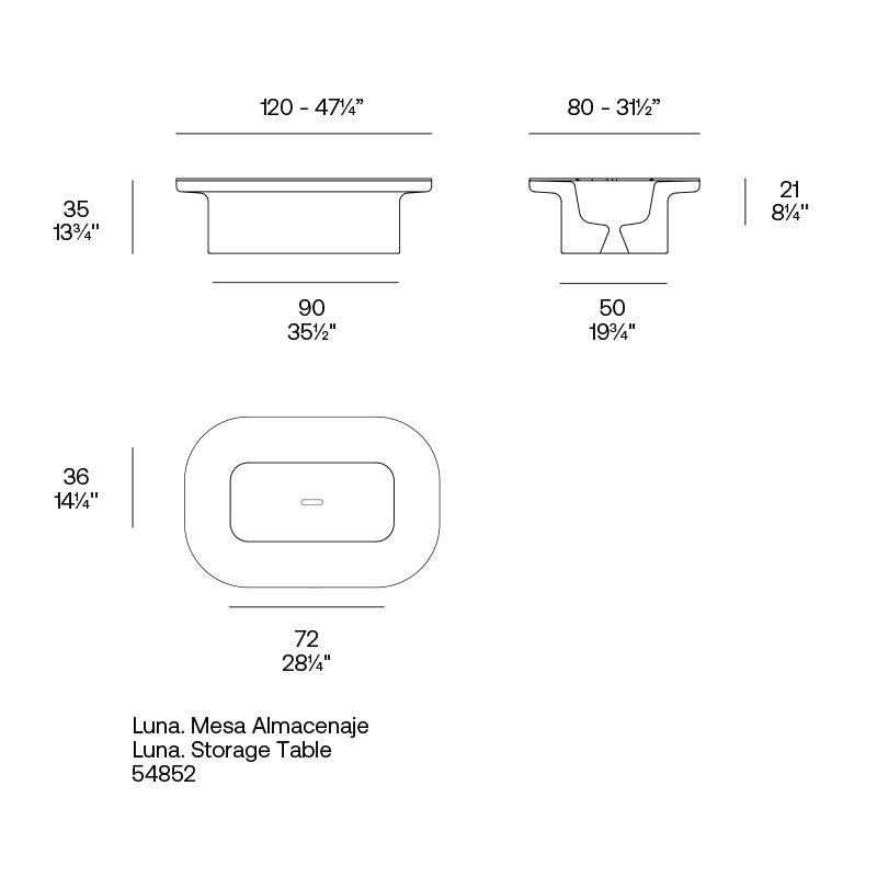 Luna - Coffee Table With Storage - Black, Black