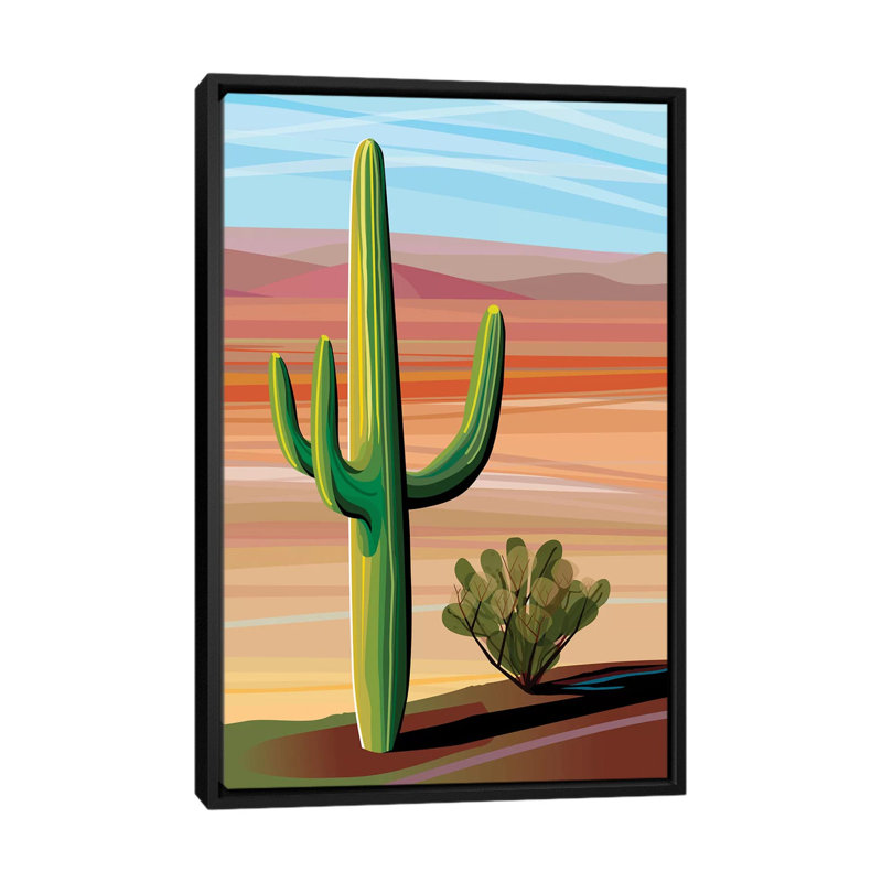 «Sonora Desert Saguaro» par Charles Harker - Estampe numérique sur toile tendue avec châssis, H 60 po x l 40po x P 1,5 po