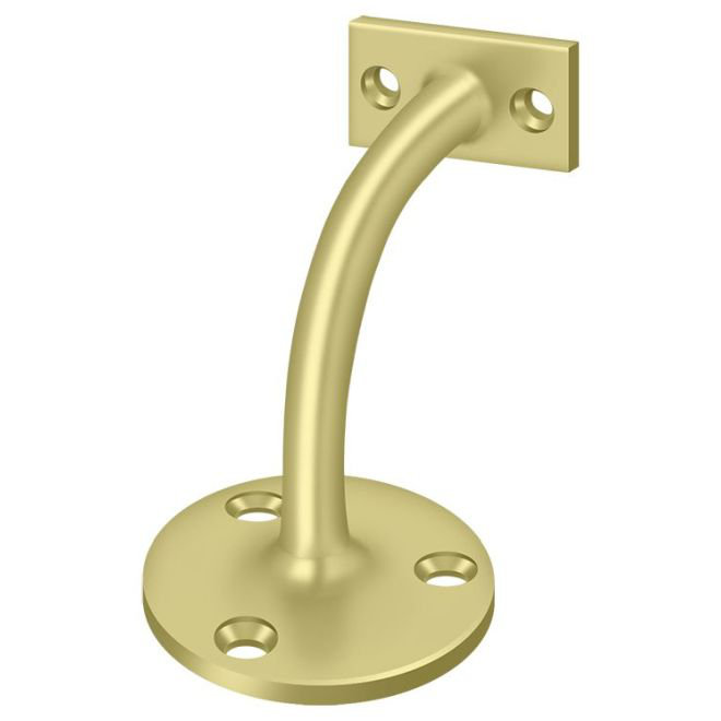 3.25" Projection Light Duty Hand Rail Bracket, Polished Brass