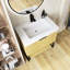 Meuble-lavabo autoportant en contreplaqué rayé pré-assemblé avec lavabo, tiroir et tablette ouverte-828234628-828234631-828234634