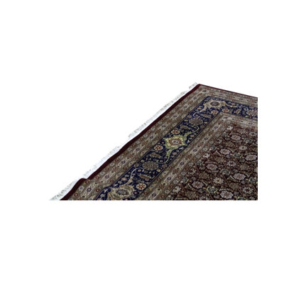 Manchuria Hand-Knotted Wool Oriental Area Rug In Black/Olive