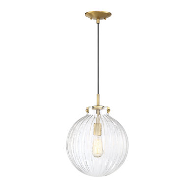 Meridian 1-Light Mini Charley in Natural Brass