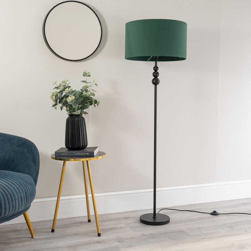 Randalia 145cm Traditional Floor Lamp, Forest, Black