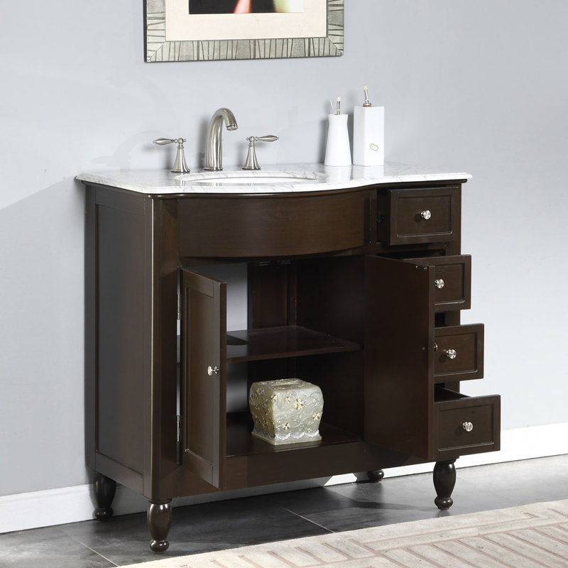 Comptoir de meuble-lavabo droit 36 po